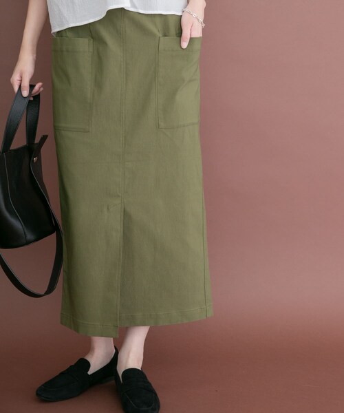 ITEMS URBANRESEARCH(アイテムズ アーバンリサーチ)の「ストレッチタイトスカート(スカート・レディース・BLK/D/KHK/CML・S/M)」の2枚目の写真