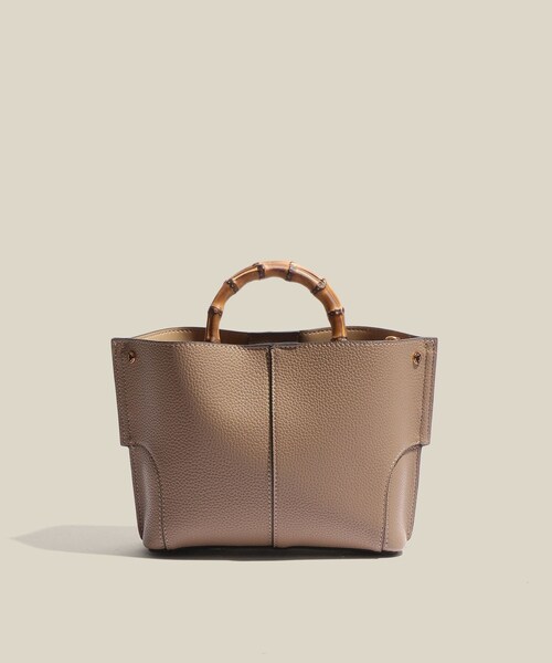 ROPE'（ロペ）の「【E'POR】BAMBOO BAG Mini/超軽量・26SSS新色追加（ハンドバッグ・レディース・ブラック系/オフホワイト/ベージュ系/キミドリ・F）」の8枚目の写真