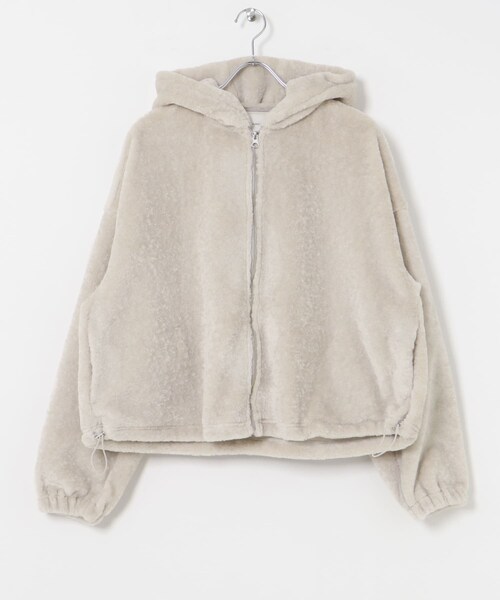 THE GOODLAND MARKET（ザグッドランドマーケット）の「『別注』MIDIUMISOLID×TGM　boa blouson（ブルゾン・レディース・white/gray・FREE）」の8枚目の写真