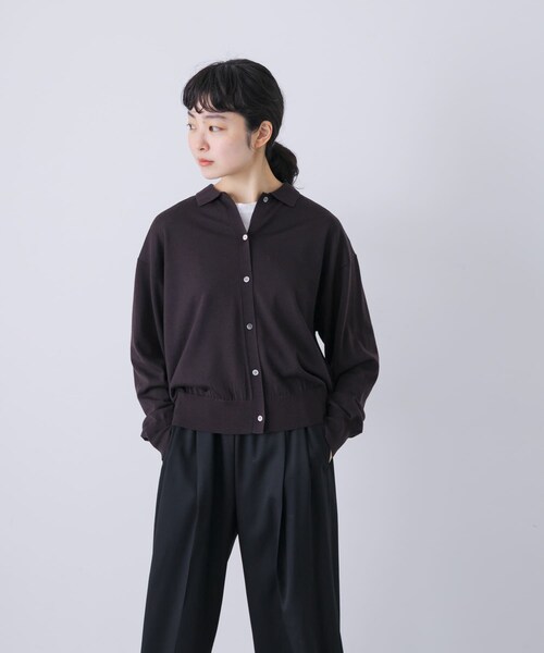 かぐれ（カグレ）の「ウールポロニットカーディガン（カーディガン/ボレロ・レディース・RED/BROWN/BLACK・Free）」の19枚目の写真