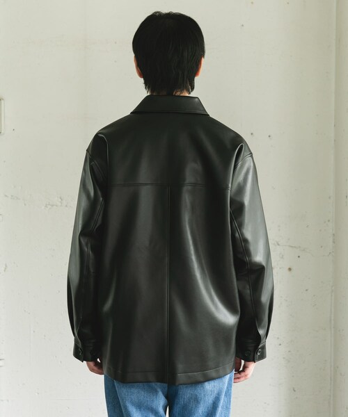 URBAN RESEARCH DOORS(アーバンリサーチドアーズ)の「FL カーコート(ライダースジャケット・メンズ・BLACK・M/L)」の3枚目の写真