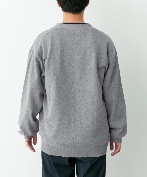 URBAN RESEARCH Sonny Label（アーバンリサーチサニーレーベル）の「強撚コットンニットカーディガン（カーディガン/ボレロ・メンズ・グレー/チャコール/レッド・M/L）」の5枚目の写真