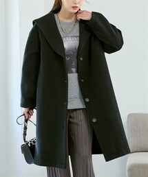 nissen | 大きいサイズ 裏畔セーラーカラーハーフコート(ジャケット/アウター)