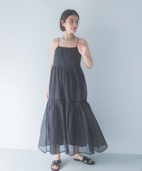 URBAN RESEARCH ROSSO（アーバンリサーチロッソ）の「MARILYN MOON　SHEER TIERED DRESS（ワンピース・レディース・BEIGE/BLACK/WHITE・Free）」の15枚目の写真