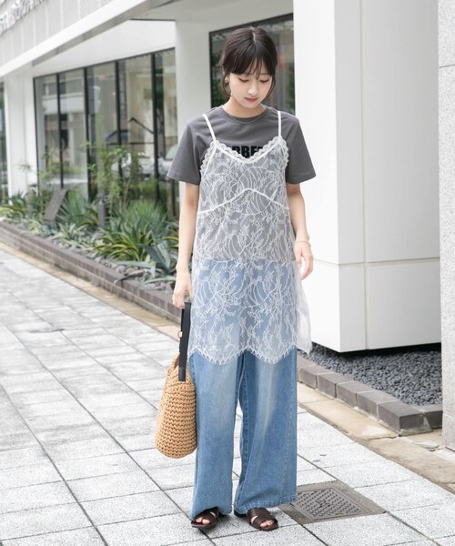 ITEMS URBANRESEARCH(アイテムズ アーバンリサーチ)の「レースキャミソール(キャミソール・レディース・WHT/BLK・Free)」の10枚目の写真