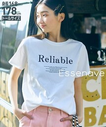 nissen | 高身長　綿100％ロゴプリントTシャツ（トールサイズ）Essenave(Tシャツ/カットソー)