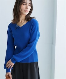 nissen | ムースタッチニットVネックリブトップス＜大きいサイズ有＞(ニット/セーター)