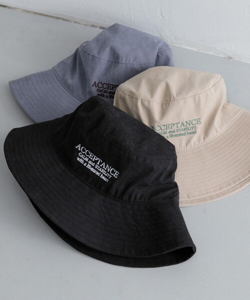 SENSE OF PLACE by URBAN RESEARCH（センスオブプレイスバイアーバンリサーチ）の「ピーチキモウロゴシシュウバケットハット（ハット・メンズ・BLACK/L.BROWN/BLUE・one）」の7枚目の写真