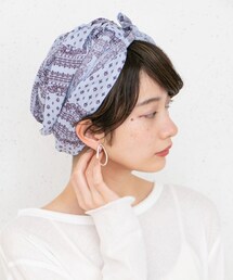 KBF | プリントスカーフターバン∴(ヘアバンド)