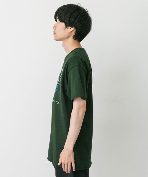 URBAN RESEARCH DOORS（アーバンリサーチドアーズ）の「LIBERTY GRAPHICS　Forest Wilderness（Tシャツ/カットソー・メンズ・F.GREEN・L/XL）」の4枚目の写真