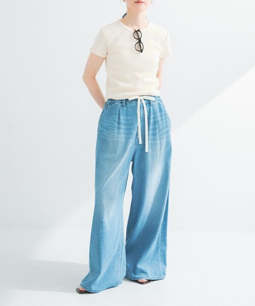 URBAN RESEARCH(アーバンリサーチ)の「『別注』Miller×URBAN RESEARCH Prib Tiny T-SHIRTS(Tシャツ/カットソー・レディース・IVORY/NVY BORDER/BLK BORDER・FREE)」の10枚目の写真