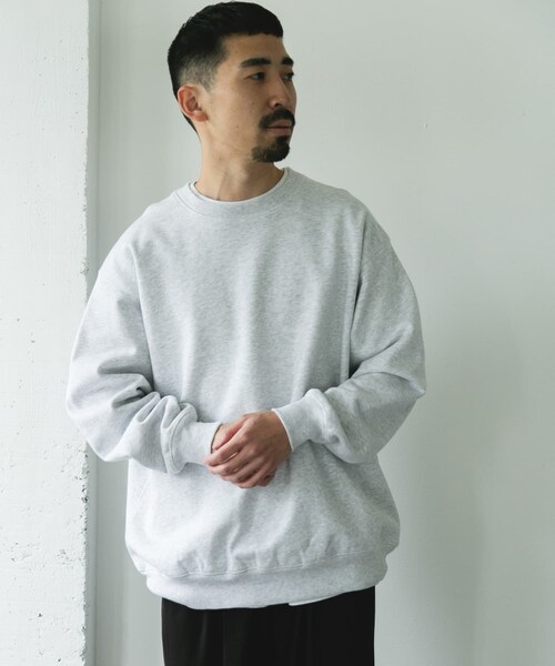 URBAN RESEARCH DOORS（アーバンリサーチドアーズ）の「裏起毛クルーネックスウェット（スウェット・メンズ・ASH GRAY/OLIVE/NAVY/TOP CCL・M/L）」の8枚目の写真