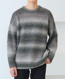 nissen | オーバーサイズグラデーションブークレニット(ニット/セーター)