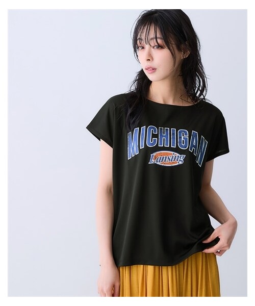 nissen（ニッセン）の「＜大きいサイズ＞アクティブメッシュフレンチプリントTシャツ（吸汗速乾・UVカット）（スポーツグッズ・メンズ・オフホワイト/黒/グレー・S/M/L/LL/3L/4L/5L/6L）」の13枚目の写真