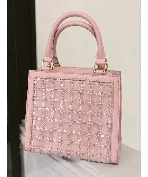 RESEXXY（リゼクシー）の「シャイニースクエアハンドバッグ（ハンドバッグ・レディース・ホワイト/ピンク・F）」の11枚目の写真