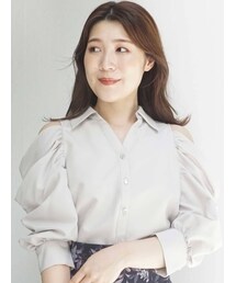 MERCURYDUO | オープンショルダードレープスリーブブラウス(シャツ/ブラウス)