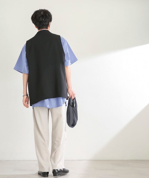 SENSE OF PLACE by URBAN RESEARCH(センスオブプレイスバイアーバンリサーチ)の「ダブルテーラードベスト(ベスト・メンズ・BLACK/GREEN/L.KHAKI/BLUE/OLIVE・M/L)」の19枚目の写真