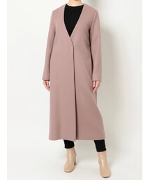 LAGUNAMOON | ペコラムロングコート(ノーカラーコート)