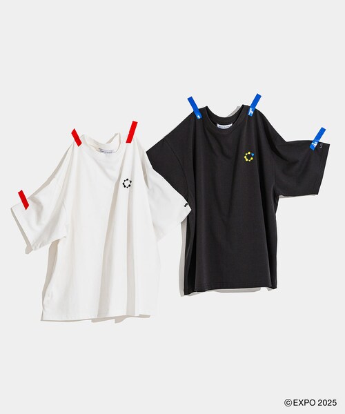 Collaboration URBAN RESEARCH（コラボレーションアーバンリサーチ）の「EXPO2025 RINGER T-SHIRTS（Tシャツ/カットソー・メンズ・OFF WHITE/INK BLACK/GRY×BLK/CCL×BLU/OTM×BRD・S/M/L）」の8枚目の写真