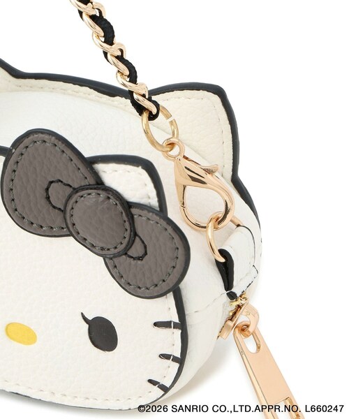 VIS(ビス)の「【HELLO KITTY×VIS】フェイスポーチチャーム(ポーチ・レディース・ブラック/オフホワイト・F)」の20枚目の写真