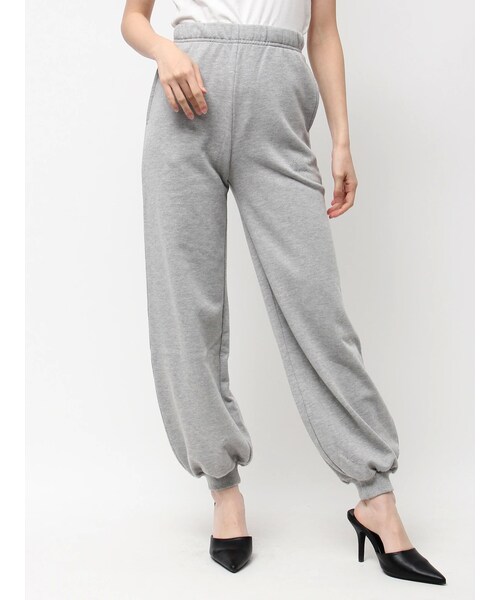 GYDA（ジェイダ）の「GYDA bijouスウェットジョガーパンツ（スウェットパンツ・レディース・グレー/ブラック・F）」の2枚目の写真