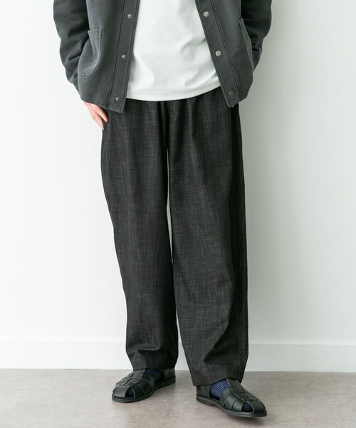 URBAN RESEARCH Sonny Label（アーバンリサーチサニーレーベル）の「デニムライクイージーワイドパンツ（デニムパンツ・メンズ・ブルー/ブラック/ブラウン・S/M/L）」の5枚目の写真