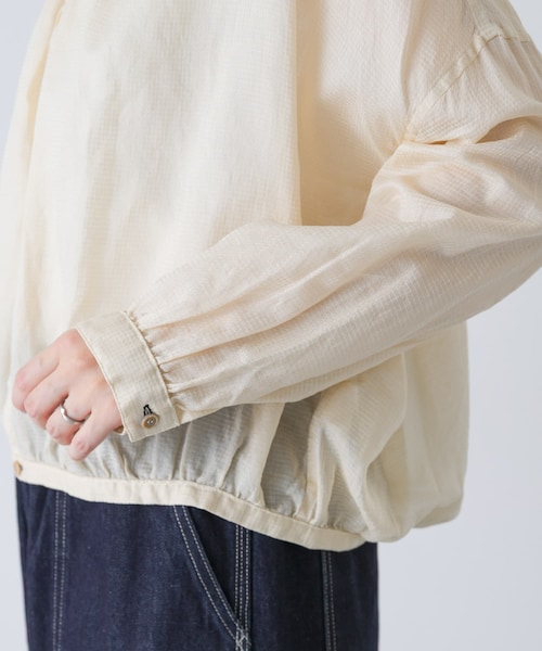 かぐれ(カグレ)の「Vlas Blomme シアーギャザーブラウス(シャツ/ブラウス・レディース・L BEIGE/BLACK・Free)」の20枚目の写真