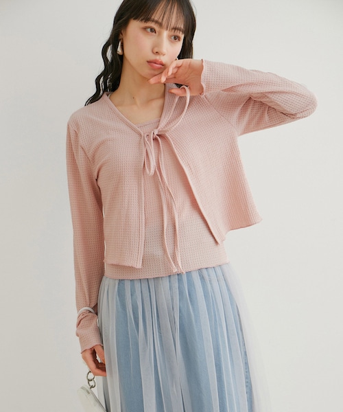 VIS(ビス)の「リボン使いアンサンブル(アンサンブル・レディース・オフホワイト/サックス/ピンク/クリーム・F)」の20枚目の写真
