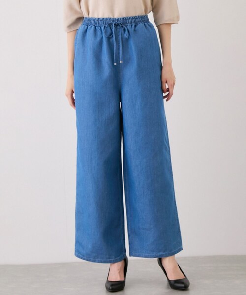 Jayro(ジャイロ)の「デニムワイドパンツ(デニムパンツ・レディース・ブラック/ネイビー/サックス・F)」の3枚目の写真