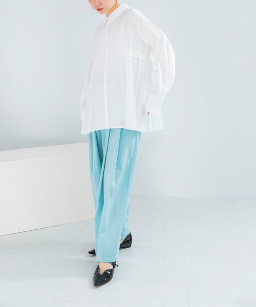 URBAN RESEARCH ROSSO（アーバンリサーチロッソ）の「ELENDEEK　PLEATS LAYERED SHIRTS（シャツ/ブラウス・レディース・O.WHT/BGE・Free）」の9枚目の写真