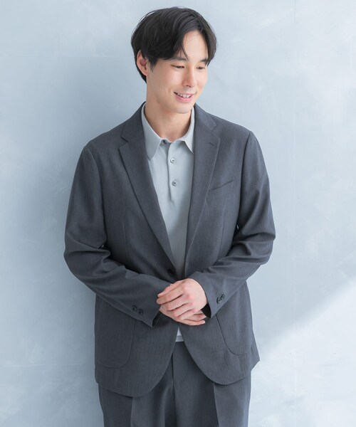 URBAN RESEARCH DOORS(アーバンリサーチドアーズ)の「LIFE STYLE TAILOR リネンライクコンフォータブルジャケット(テーラードジャケット・メンズ・BLUE NAVY/GRAY/OLV BROWN・S/M/L/XL)」の14枚目の写真