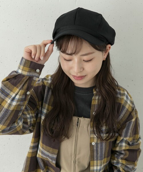 URBAN RESEARCH Sonny Label（アーバンリサーチサニーレーベル）の「ビッグキャスケット（キャスケット・レディース・ベージュ/ブラック・one）」の4枚目の写真