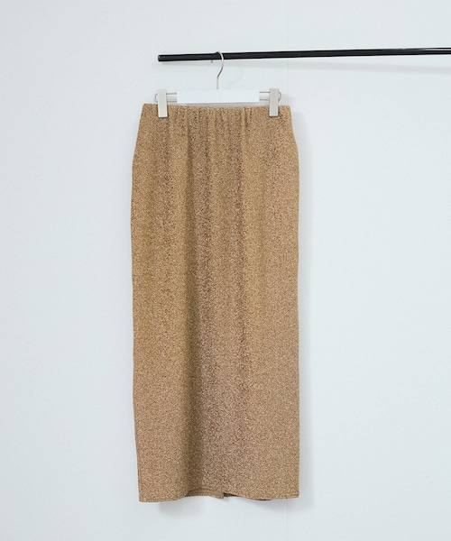 ADAM ET ROPE'（アダムエロペ）の「シャイニージャカードナロースカート（スカート・レディース・ネイビー系/ゴールド・F）」の2枚目の写真