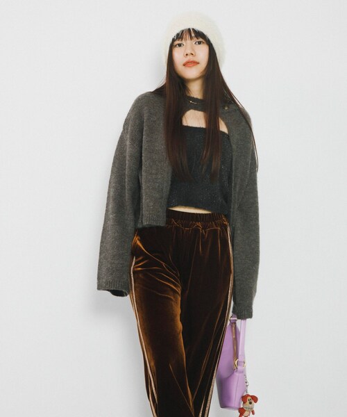 SENSE OF PLACE by URBAN RESEARCH(センスオブプレイスバイアーバンリサーチ)の「『別注』さらさ×SENSE OF PLACE シャギービーニー(ニットキャップ/ビーニー・レディース・OFF WHITE/GRAY・one)」の13枚目の写真