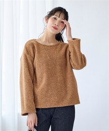 nissen | 大きいサイズ もこもこfutoazeクルーネックプルオーバー(Tシャツ/カットソー)