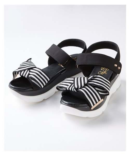 nissen（ニッセン）の「【ゆったり幅広】リボンモチーフスポーツサンダル（低反発中敷）（ワイズ４Ｅ）（サンダル・メンズ・黒/ベージュ/ストライプ/アイスグレー・M=23.0~23.5cm/4E/L=24.0~24.5cm/4E/LL=25.0~25.5cm/4E/3L=26.0~26.5cm/4E）」の8枚目の写真