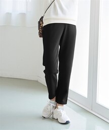 nissen | ポンチ起毛ゆったりテーパードパンツ（ゆったりヒップ）(パンツ)