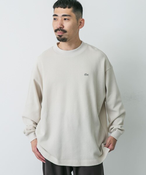 URBAN RESEARCH DOORS(アーバンリサーチドアーズ)の「『別注』LACOSTE×DOORS thick pique mock long-sleeve(Tシャツ/カットソー・メンズ・HAMMAM/ABINE/OPIUM・3/4/5)」の5枚目の写真