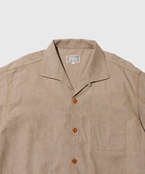 ADAM ET ROPE'(アダムエロペ)の「【MISTER FREEDOM×SUGAR CANE】6oz BEIGE CHAMBRAY WATERTOWN SHIRT(シャツ/ブラウス・メンズ・ベージュ・L/XL)」の4枚目の写真