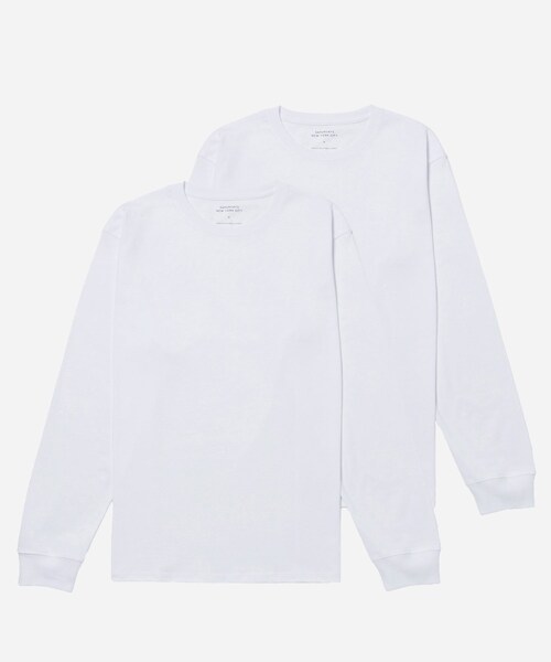 Saturdays NYC(サタデーズ ニューヨークシティ )の「Two Pack Standard Ls Tee(Tシャツ/カットソー・メンズ・ブラック/ホワイト・L/M/S/XL)」の9枚目の写真