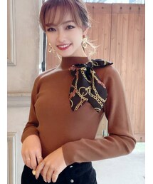 RESEXXY | スカーフデザインニットTOPS(ニット/セーター)