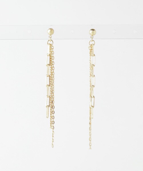 URBAN RESEARCH Sonny Label（アーバンリサーチサニーレーベル）の「フリンジチェーンピアス（ピアス（両耳用）・レディース・シルバー/ゴールド・one）」の6枚目の写真