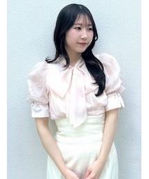 dazzlin | ペプラムタックボウタイブラウス(シャツ/ブラウス)