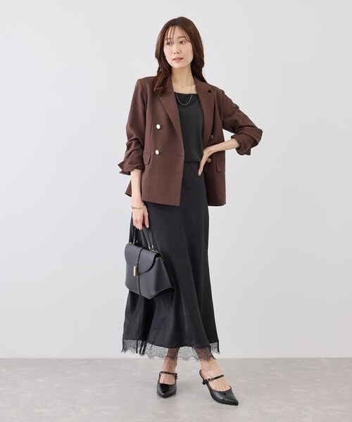 ROPE' PICNIC（ロペピクニック）の「キャミソール/接触冷感・抗菌防臭（キャミソール・レディース・ブラック/ホワイト/ダークブラウン・F）」の5枚目の写真