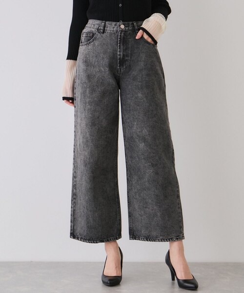 Jayro（ジャイロ）の「デニムワイドパンツ（デニムパンツ・レディース・ブラック系/ブルー系・M/S）」の2枚目の写真