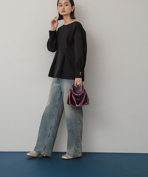 SENSE OF PLACE by URBAN RESEARCH（センスオブプレイスバイアーバンリサーチ）の「ベロアバッグ（ハンドバッグ・レディース・MUSTARD/BROWN/PURPLE・one）」の20枚目の写真
