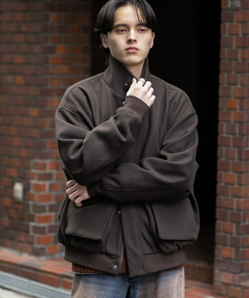 SENSE OF PLACE by URBAN RESEARCH（センスオブプレイスバイアーバンリサーチ）の「『UR TECH』カットメルトンブルゾン（ブルゾン・メンズ・BLACK/BROWN/KHAKI・M/L）」の20枚目の写真