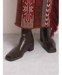 Ungrid | スクエアトゥサイドゴアブーツ(ブーツ)