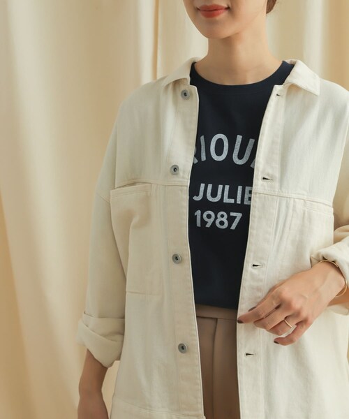 URBAN RESEARCH DOORS(アーバンリサーチドアーズ)の「コットンツイルドルマンジャケット(ミリタリージャケット・レディース・KHAKI/NATURAL・M)」の13枚目の写真
