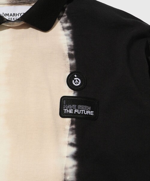 ADAM ET ROPE'(アダムエロペ)の「【NOMA RHYTHM TEXTILE/ノーマリズム テキスタイル】Hand Dye Polo Tee Shirt(ポロシャツ・メンズ・ブラック・2/3)」の8枚目の写真